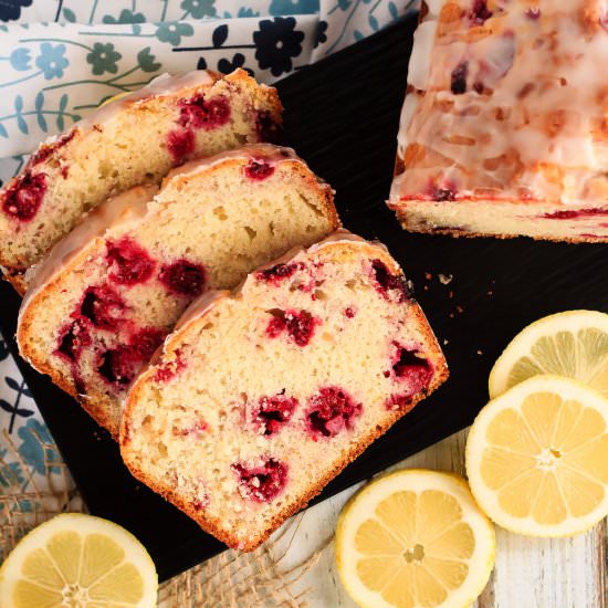 Glazed Raspberry Lemon Bread