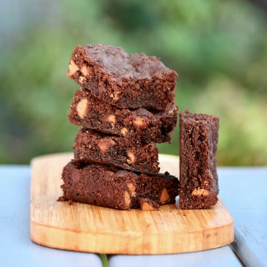 One Bowl Almond Butter Brownies