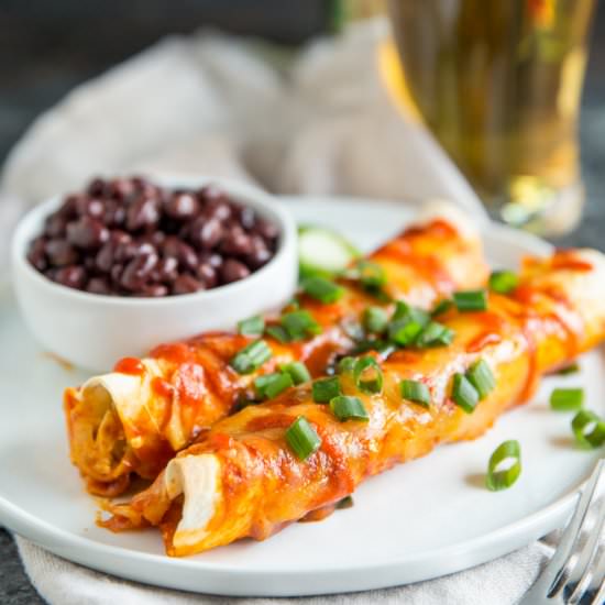 Sriracha Chicken Enchiladas