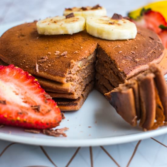 Chocolate Protein Pancakes
