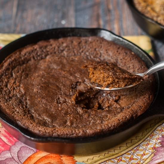 Low Carb Mini Skillet Choc Cake