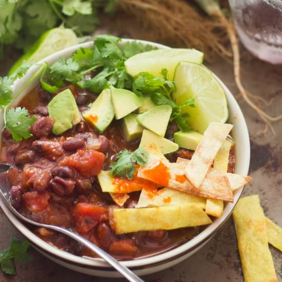 Black Bean Tortilla Soup