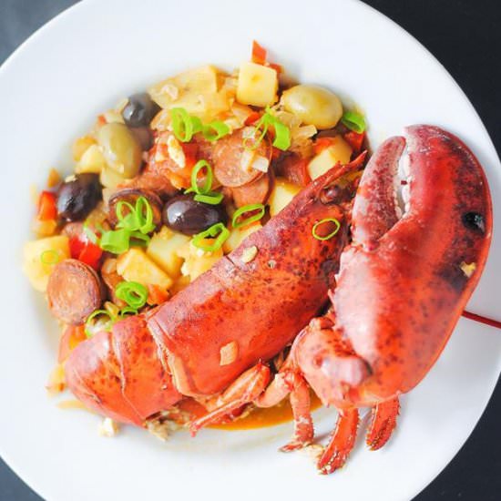 Portuguese lobster stew
