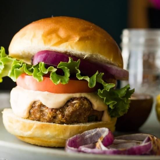 Southwestern Grilled Turkey Burgers