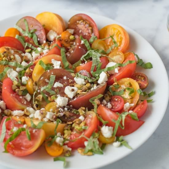 Heirloom tomato salad with feta