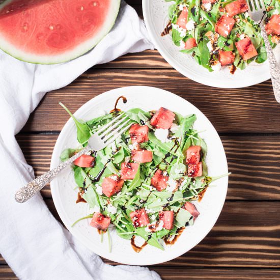Feta and Watermelon Arugula Salad