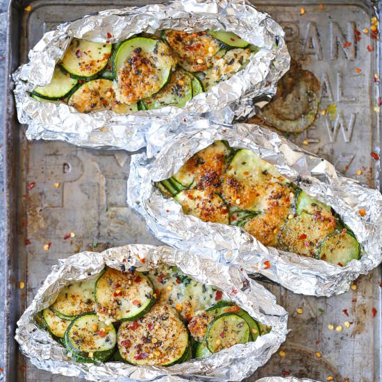 Zucchini Parmesan Foil Packets