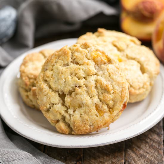 Brown Butter Peach Scones