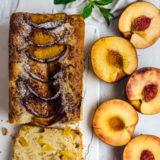 Peach Bread with Walnuts