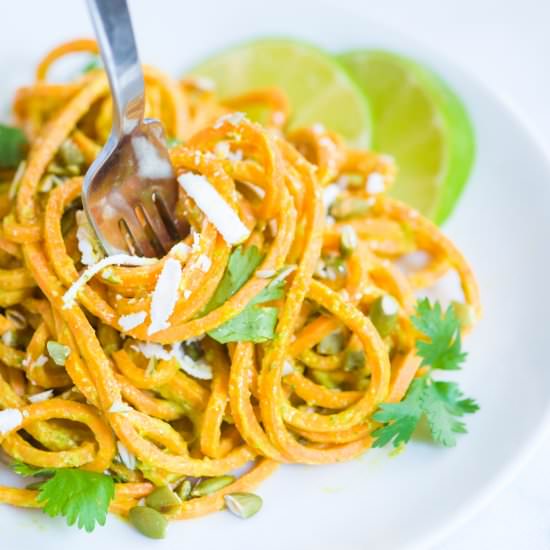 Avocado Lime Sweet Potato Noodles