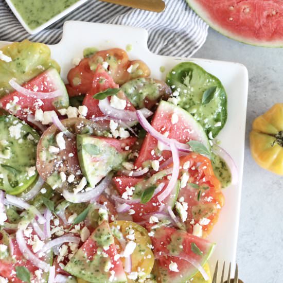 Heirloom Tomato Watermelon Salad
