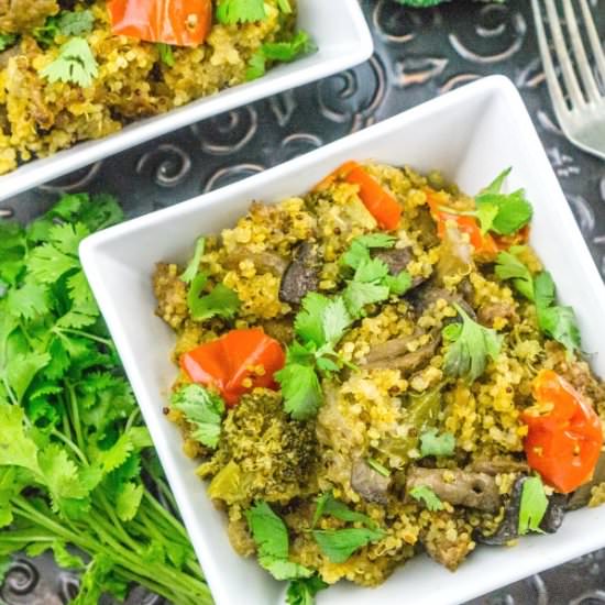 Quinoa with Sausage & Veggies