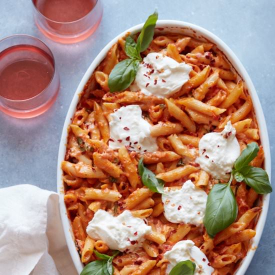 Penne with Five Cheeses