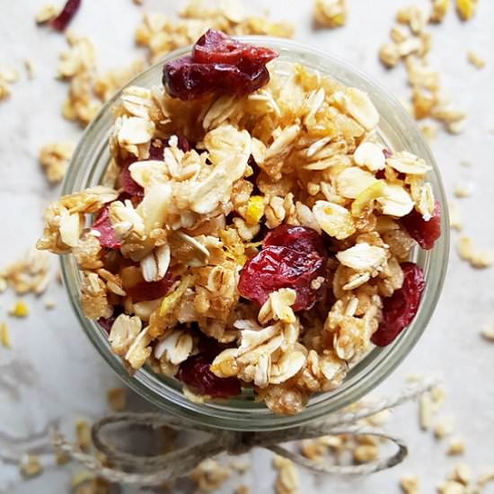 Lemon Cranberry Granola