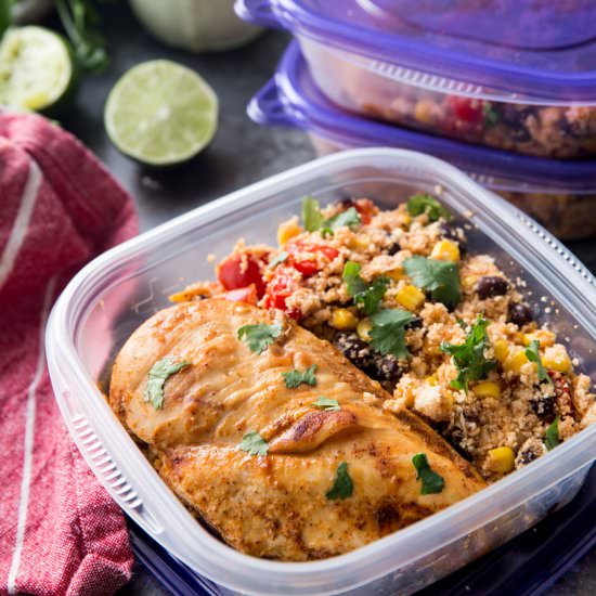Fiesta Chicken Meal Prep Bowls