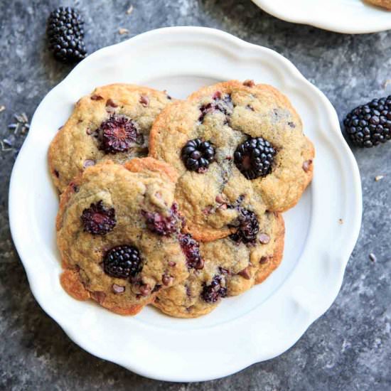 Blackberry Lavender Choc Chip Cookie