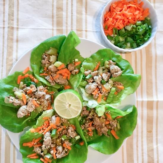 Thai Chicken Sausage Lettuce Wraps