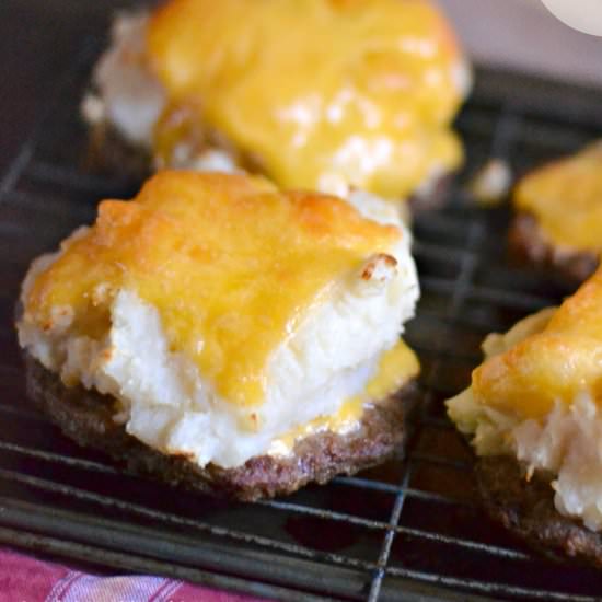 Mashed Potato Burger Stacks