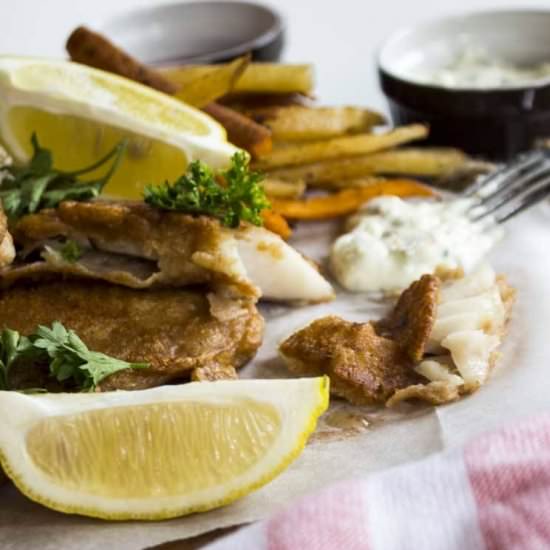 Healthy Beer Battered Fish & Chips