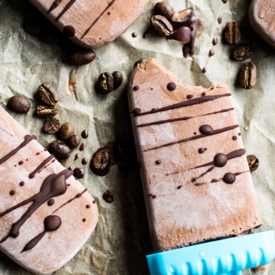 Chocolate Coffee Banana Popsicles