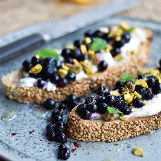 Nordic Ricotta Blueberry Toast