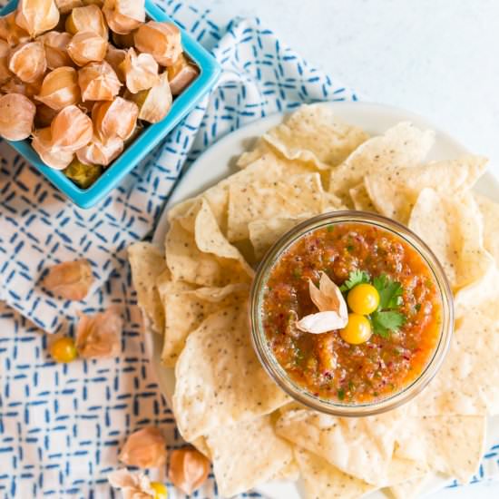Roasted Tomato Ground Cherry Salsa