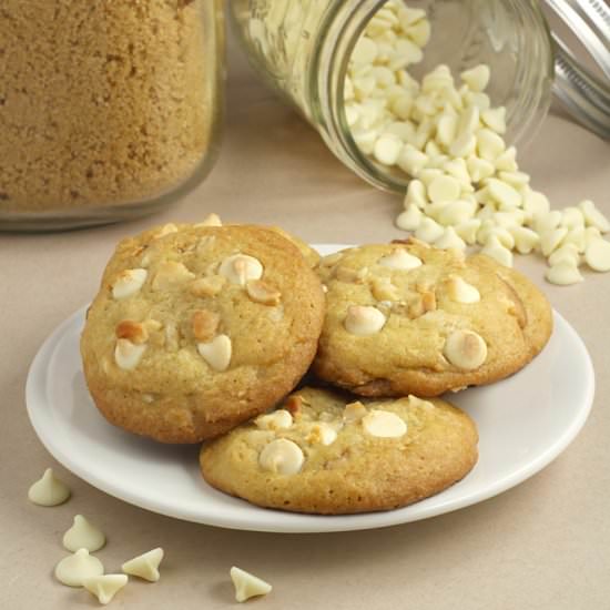 White Choc Macadamia Nut Cookies