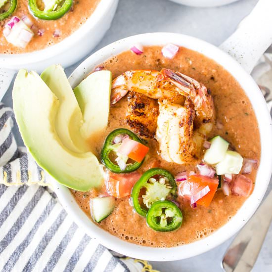 Summer Mexican Shrimp Gazpacho