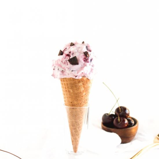 Cherry Chocolate Frozen Yogurt