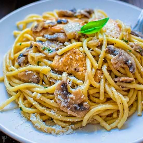 Chicken Mushroom Spaghetti