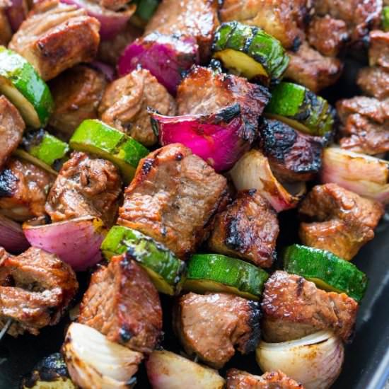 Grilled Steak Kebabs