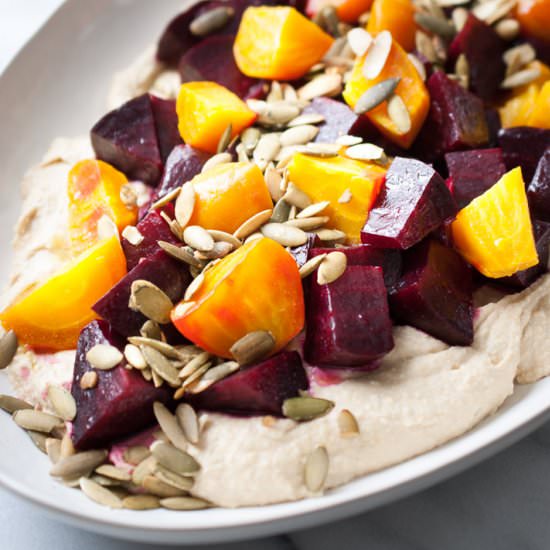 Roasted Beets & Hummus