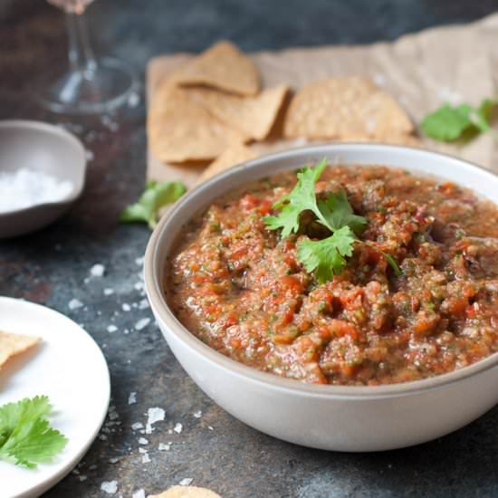 Smoky Poblano Pepper Salsa