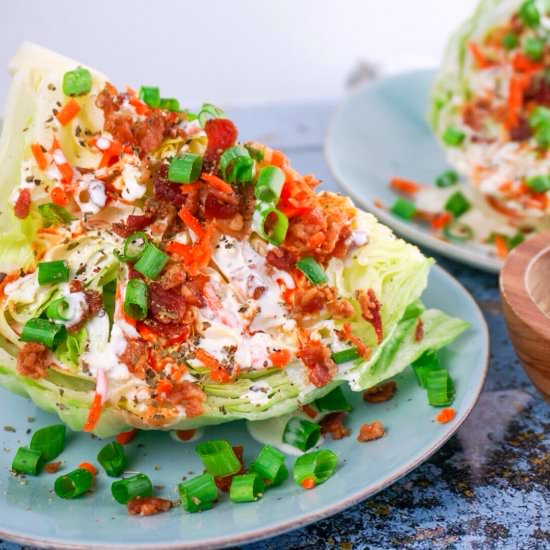 Blue Cheese and Buffalo Wedge Salad