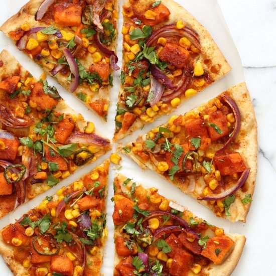 BBQ Sweet Potato Pizza