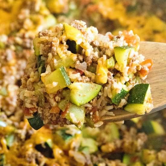 Hamburger and Zucchini Skillet