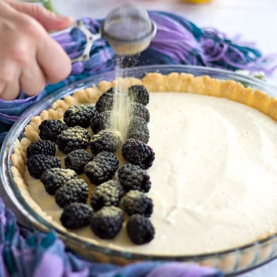 Lemon Tart with Blackberries