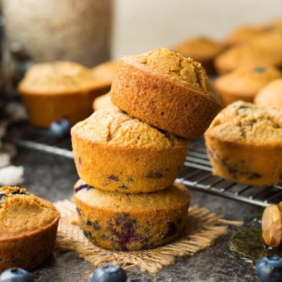 Blueberry Cornbread Muffins