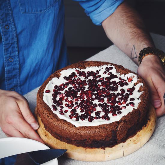 Chocolate Cardamom Cloud Cake