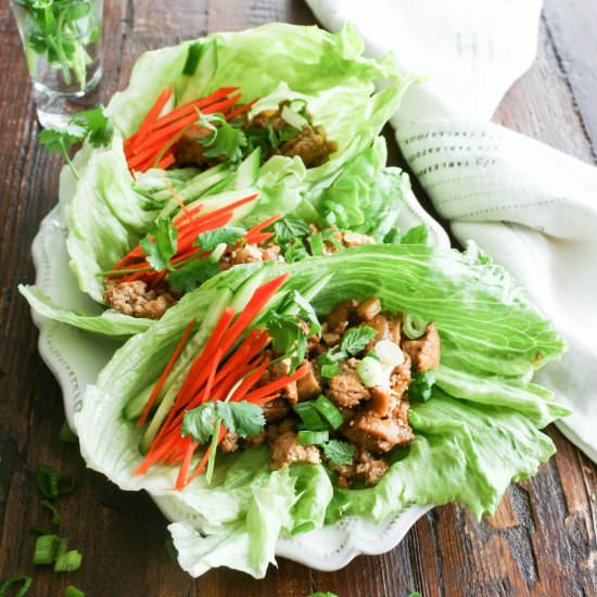 Fried Tofu Lettuce Wraps