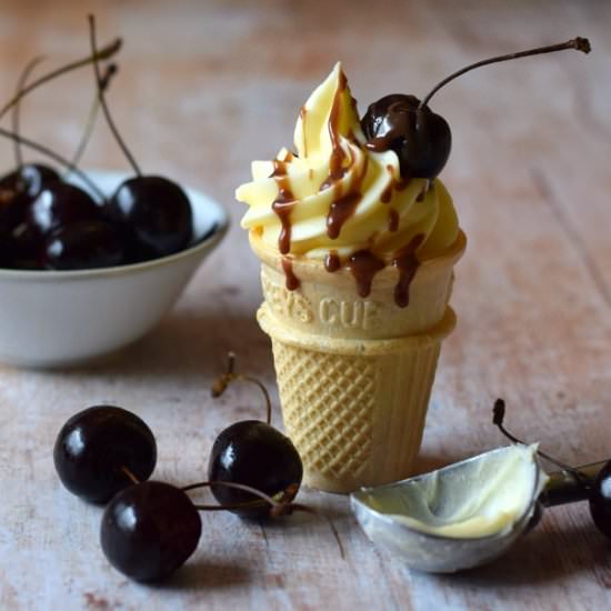 Black Forest Ice Cream Styled Cupcake