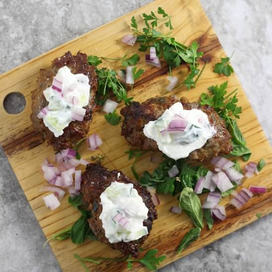 Lamb Kofta with Yogurt Sauce