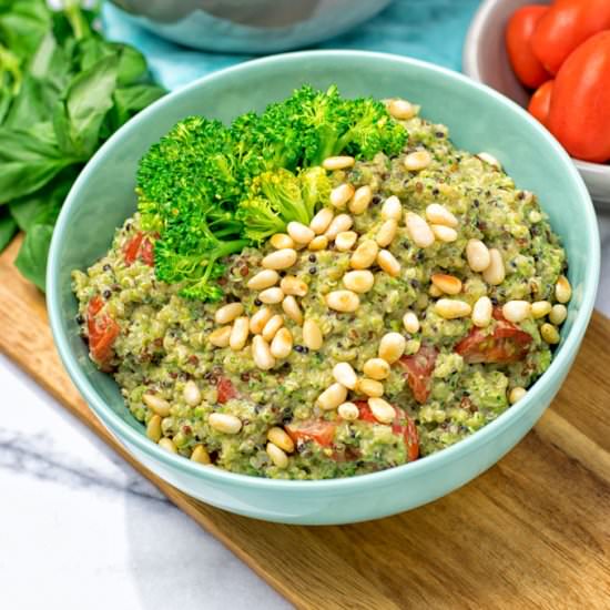 Broccoli Pesto Quinoa Salad