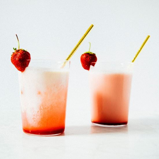 Strawberry Italian Cream Sodas