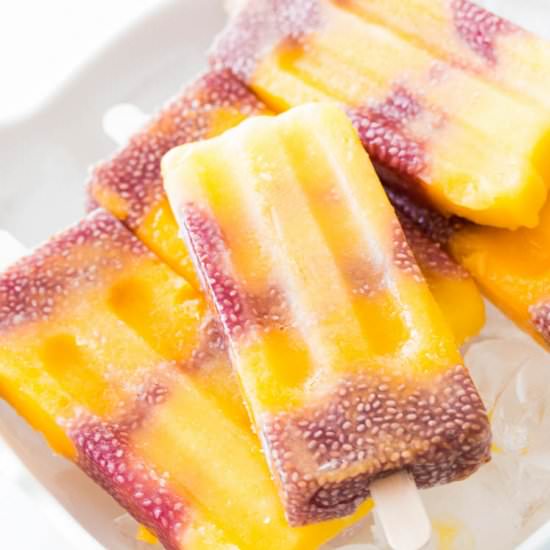 Mango Hibiscus Popsicles