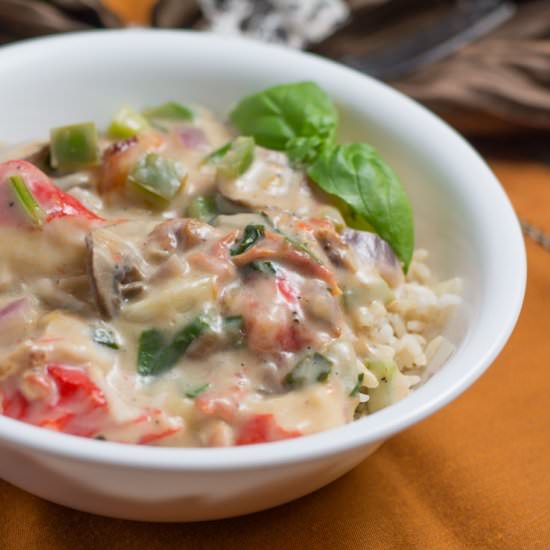 Crab Bacon Alfredo