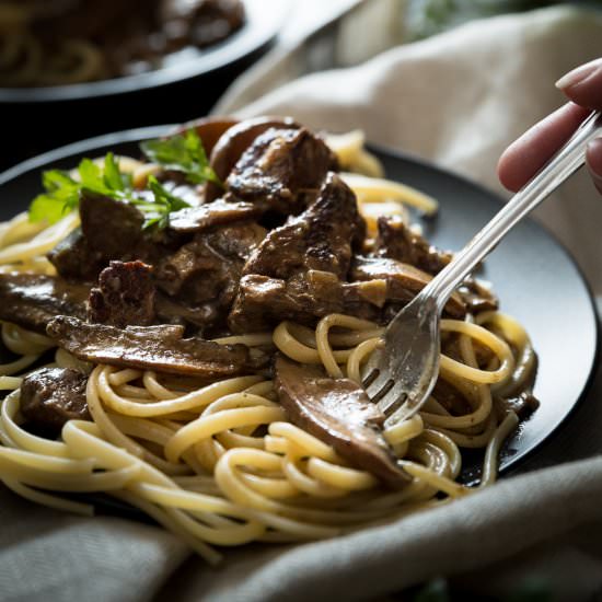 Creamy Beef Stroganoff