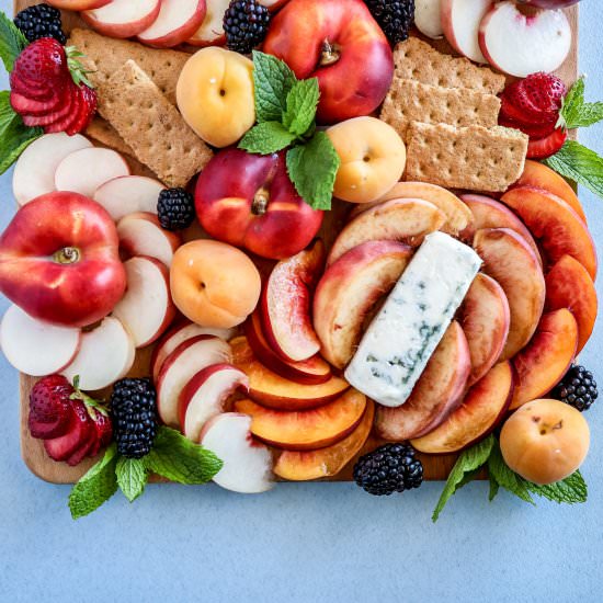 Summer Stone Fruit Cheese Platter
