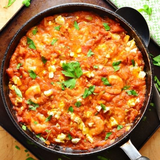 Easy Greek Shrimp Saganaki