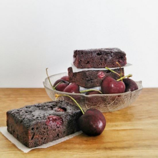 Red Wine Cherry Brownies
